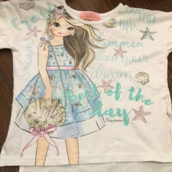 Girls Embellished Princess Top 7/8 - Picture 1 of 6